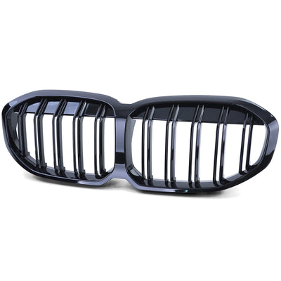 Calandre BMW Série 1 F40 noir brillant - vue de trois-quarts - Becquet Voiture