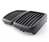 Gloss black BMW 3 Series E30 kidney grille - top view - Becquet Voiture