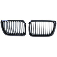 Calandre BMW Série 3 E36 noir brillant - en situation - Becquet Voiture