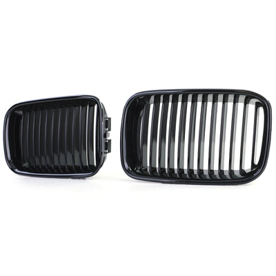 Calandre BMW Série 3 E36 noir brillant - installé sur véhicule - Becquet Voiture