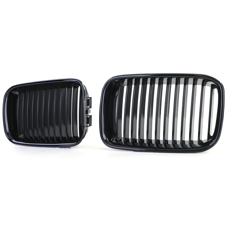 Calandre BMW Série 3 E36 noir brillant - installé sur véhicule - Becquet Voiture