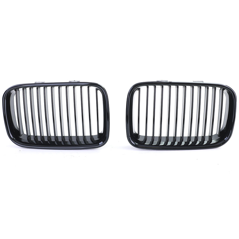 Calandre BMW Série 3 E36 noir brillant - vue de face - Becquet Voiture
