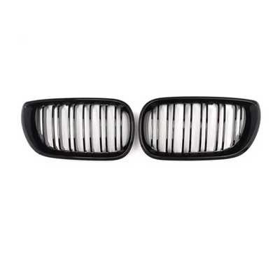 Calandre BMW Série 3 E46 noir brillant - vue de dessus - Becquet Voiture