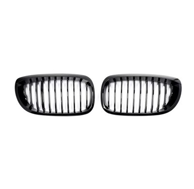 Calandre BMW Série 3 E46 noir brillant - vue de face - Becquet Voiture