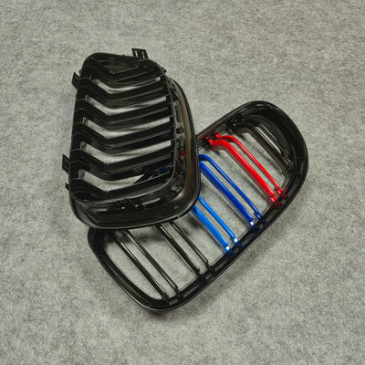 Calandre BMW Série 3 E90 LCI Noir 2008-2011 - vue de trois-quarts - Becquet Voiture