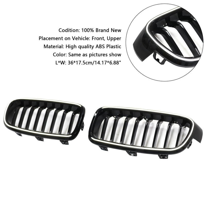Calandre BMW Série 3 F30 F31 F35 Noir 2012-2019 - détail du montage - Becquet Voiture