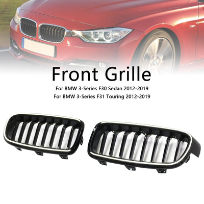 Calandre BMW Série 3 F30 F31 F35 Noir 2012-2019 - installé sur véhicule - Becquet Voiture