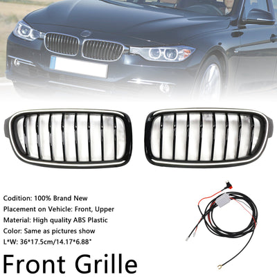 Calandre BMW Série 3 F30 F31 F35 Noir 2012-2019 - vue arrière - Becquet Voiture