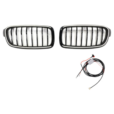 Calandre BMW Série 3 F30 F31 F35 Noir 2012-2019 - vue de profil - Becquet Voiture