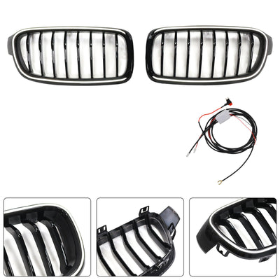 Calandre BMW Série 3 F30 F31 F35 Noir 2012-2019 - vue rapprochée - Becquet Voiture