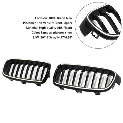 Calandre BMW Série 3 F30 F31 F35 Noir Brillant 2012-2019 v2 - packshot studio - Becquet Voiture