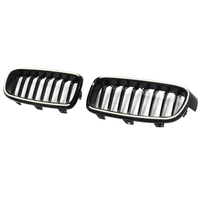 Calandre BMW Série 3 F30 F31 F35 Noir Brillant 2012-2019 v2 - vue rapprochée 2 - Becquet Voiture