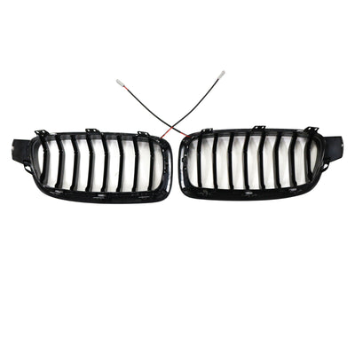 Calandre BMW Série 3 F30 F31 F35 Noir Brillant 2012-2019 v2 - vue rapprochée - Becquet Voiture