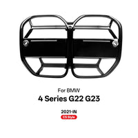 Calandre BMW Série 4 G22 G23 CS Noir Brillant 2021 - détail du montage - Becquet Voiture