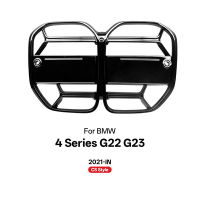 Calandre BMW Série 4 G22 G23 CS Noir Brillant 2021 - détail du montage - Becquet Voiture