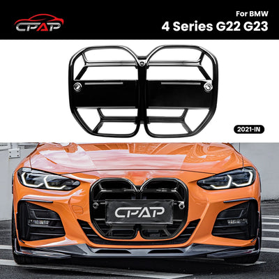 Calandre BMW Série 4 G22 G23 CS Noir Brillant 2021 - vue de face - Becquet Voiture