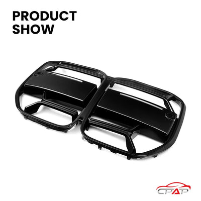 Calandre BMW Série 4 G22 G23 CS Noir Brillant 2021 - vue de trois-quarts - Becquet Voiture
