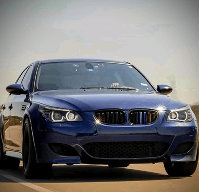 Calandre BMW Série 5 E60 Motorsport noir brillant - installé sur véhicule 2 - Becquet Voiture