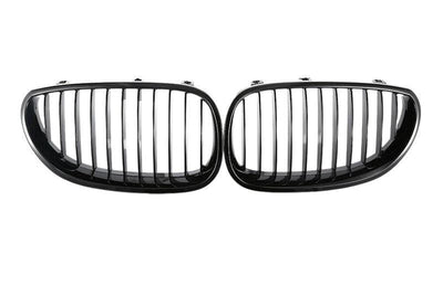 Calandre BMW Série 5 E60 Motorsport noir brillant - vue de face - Becquet Voiture