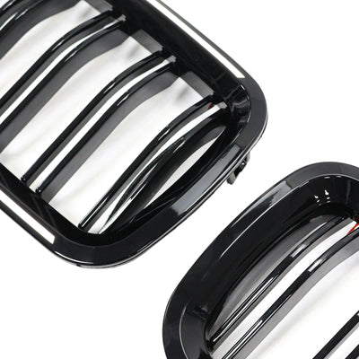 Calandre BMW Série 5 F10 F11 2009-2016 Noir Brillant - vue de face 2 - Becquet Voiture