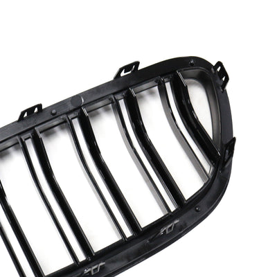Calandre BMW Série 5 F10 F11 2009-2016 Noir Brillant - vue de profil 2 - Becquet Voiture