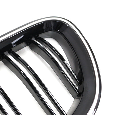 Calandre BMW Série 5 F10 F11 2010-2016 Noir Brillant - vue de dessus - Becquet Voiture