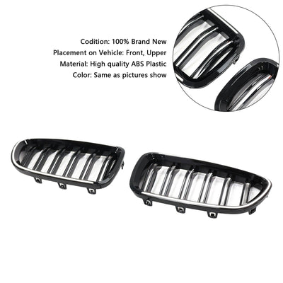 Calandre BMW Série 5 F10 F11 Noir Brillant Avant - détail du montage - Becquet Voiture