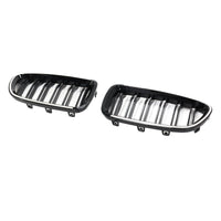 BMW 5er F10 F11 Kühlergrill Schwarz Glänzend Vorne - am Fahrzeug montiert 2 - Becquet Voiture