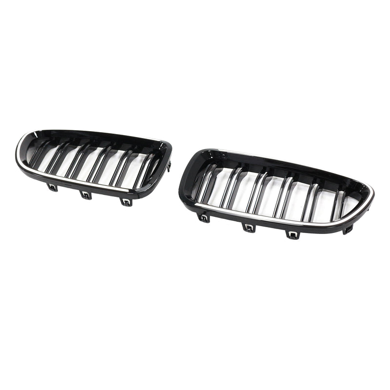 BMW 5er F10 F11 Kühlergrill Schwarz Glänzend Vorne - am Fahrzeug montiert 2 - Becquet Voiture