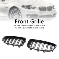 BMW 5er F10 F11 Kühlergrill Schwarz Glänzend Vorne - am Fahrzeug montiert - Becquet Voiture