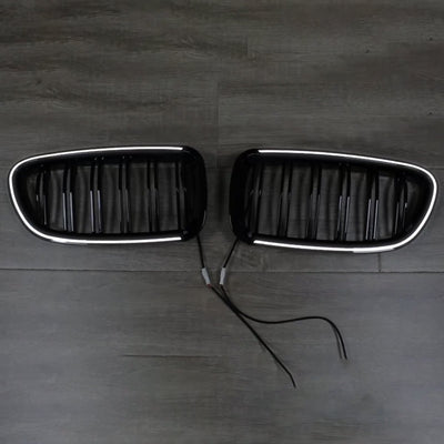 Calandre BMW Série 5 F10 F11 Noir Brillant Avant - vue arrière 2 - Becquet Voiture