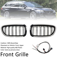 BMW 5er F10 F11 Kühlergrill Schwarz Glänzend Vorne - Rückansicht - Becquet Voiture