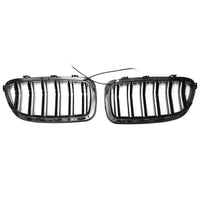BMW 5er F10 F11 Kühlergrill Schwarz Glänzend Vorne - Draufsicht - Becquet Voiture