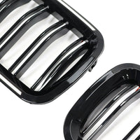 BMW 5er F10 F11 Kühlergrill Schwarz Glänzend Vorne - Vorderansicht 2 - Becquet Voiture