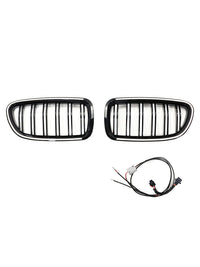 BMW 5er F10 F11 Kühlergrill Schwarz Glänzend Vorne - Vorderansicht - Becquet Voiture