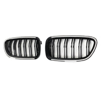 BMW 5er F10 F11 Kühlergrill Schwarz Glänzend Vorne - Dreiviertelansicht 2 - Becquet Voiture