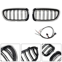 BMW 5er F10 F11 Kühlergrill Schwarz Glänzend Vorne - Nahansicht - Becquet Voiture