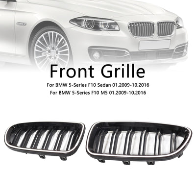 Calandre BMW Série 5 F10 F11 Touring Noir Brillant 2009-2017 - installé sur véhicule - Becquet Voiture