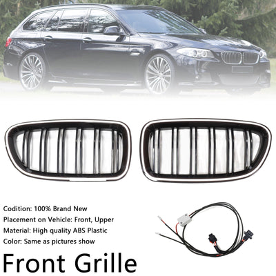Calandre BMW Série 5 F10 F11 Touring Noir Brillant 2009-2017 - vue arrière - Becquet Voiture
