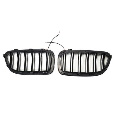 Calandre BMW Série 5 F10 F11 Touring Noir Brillant 2009-2017 - vue de dessus - Becquet Voiture