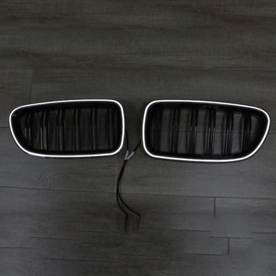 Calandre BMW Série 5 F10 M5 F11 Noir Brillant Rein 2010-2016 - vue arrière 2 - Becquet Voiture
