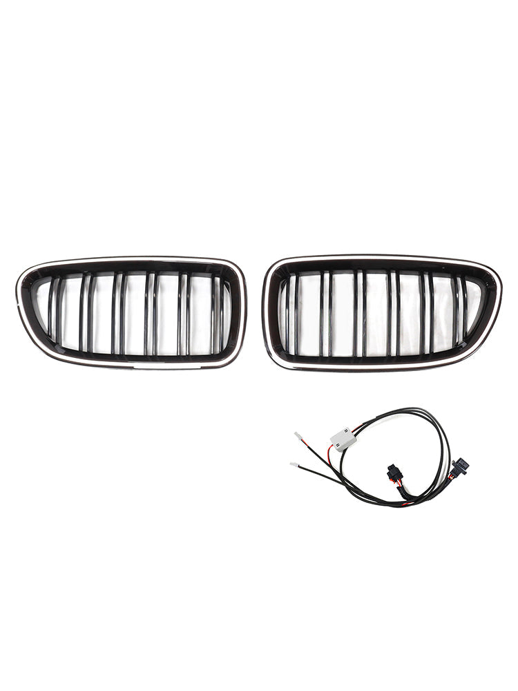 Calandre BMW Série 5 F10 M5 F11 Noir Brillant Rein 2010-2016 - vue de face - Becquet Voiture