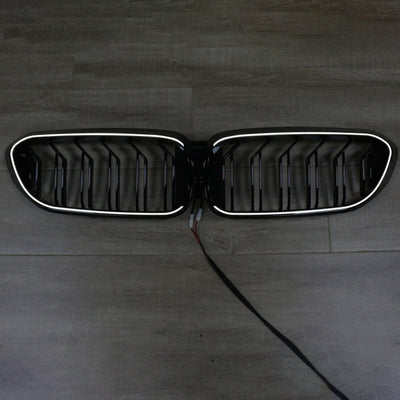 Calandre BMW Série 5 G30 G31 2017-2020 Noir Brillant - vue arrière 2 - Becquet Voiture