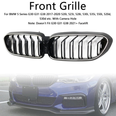 Calandre BMW Série 5 G30 G31 2017-2020 Noir Brillant - vue arrière - Becquet Voiture