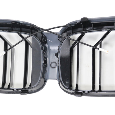 Calandre BMW Série 5 G30 G31 2017-2020 Noir Brillant - vue de profil 2 - Becquet Voiture