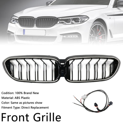 Calandre BMW Série 5 G30 G31 2017-2020 Noir Brillant - vue de profil - Becquet Voiture