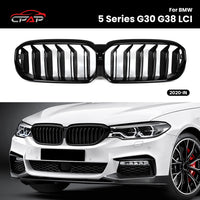 Calandre BMW Série 5 G30 G38 LCI Noir Brillant 2020+ - vue de face - Becquet Voiture