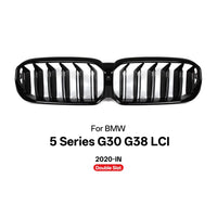 Calandre BMW Série 5 G30 G38 LCI Noir Brillant 2020+ - vue rapprochée - Becquet Voiture