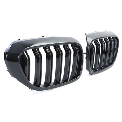 Calandre BMW Série 5 G30 noir brillant - détail du montage 2 - Becquet Voiture