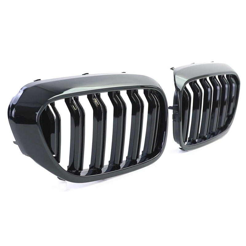 Gloss black BMW 5 Series G30 kidney grille - fitting detail 2 - Becquet Voiture